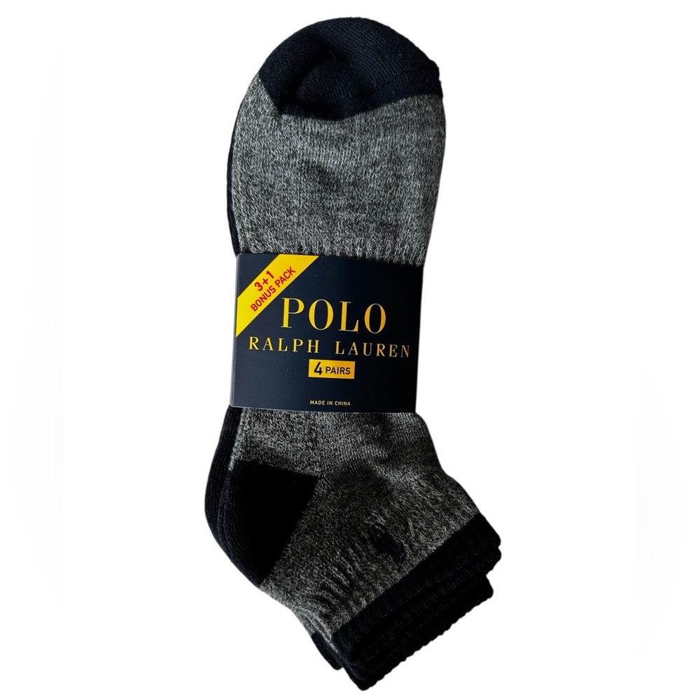 POLO RALPH LAUREN QUARTER SOCKS 4 PACK.NWT